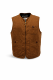 Gilet zip in cotone canvas