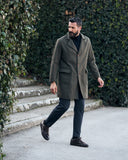 SINGLE-BREASTED COAT IN PURE WOOL WITH SLIT
