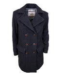 Double-breasted women's coat in antique Casentino wool