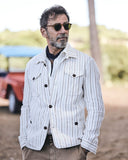 Overshirt in cotone lino - riga