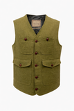 Gilet quattro tasche in lino foderato collezione 2026