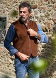 Gilet zip in velluto 500 righe