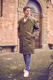 Trench in cotone waxed