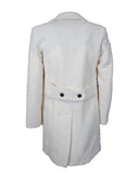 Double-breasted women's coat in antique Casentino wool