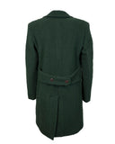 Double-breasted women's coat in antique Casentino wool