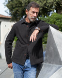 THREE POCKET OVERSHIRT IN BLUE/GREEN CHECK WOOL
