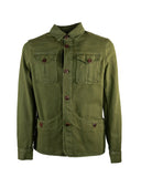 Overshirt in cotone lino