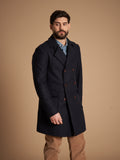 DOUBLE-BREASTED COAT IN PLAIN WOOL
