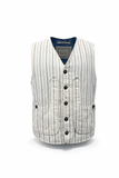 Gilet iconico in cotone lino - riga