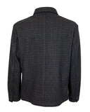THREE POCKET OVERSHIRT IN BLUE/GREEN CHECK WOOL