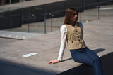 Gilet iconico donna in misto lino taglie 38-40